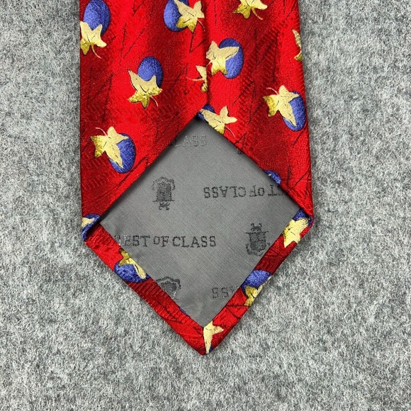 Robert Talbott Tie Red Blueberry Print 100% Silk Best of Class Nordstrom USA VTG - Picture 6 of 9